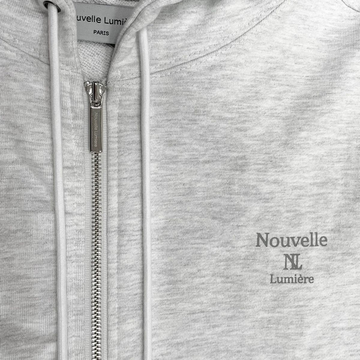 누벨르미에르(NOUVELLE LUMIERE) 아크로 후드집업 라이트 그레이