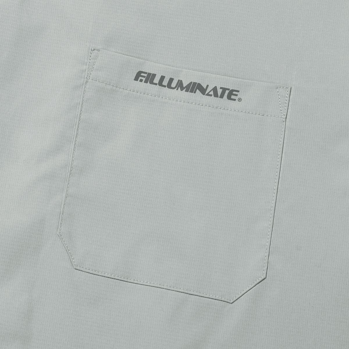 필루미네이트(FILLUMINATE) 태그 오픈 카라 하프 셔츠-2Color