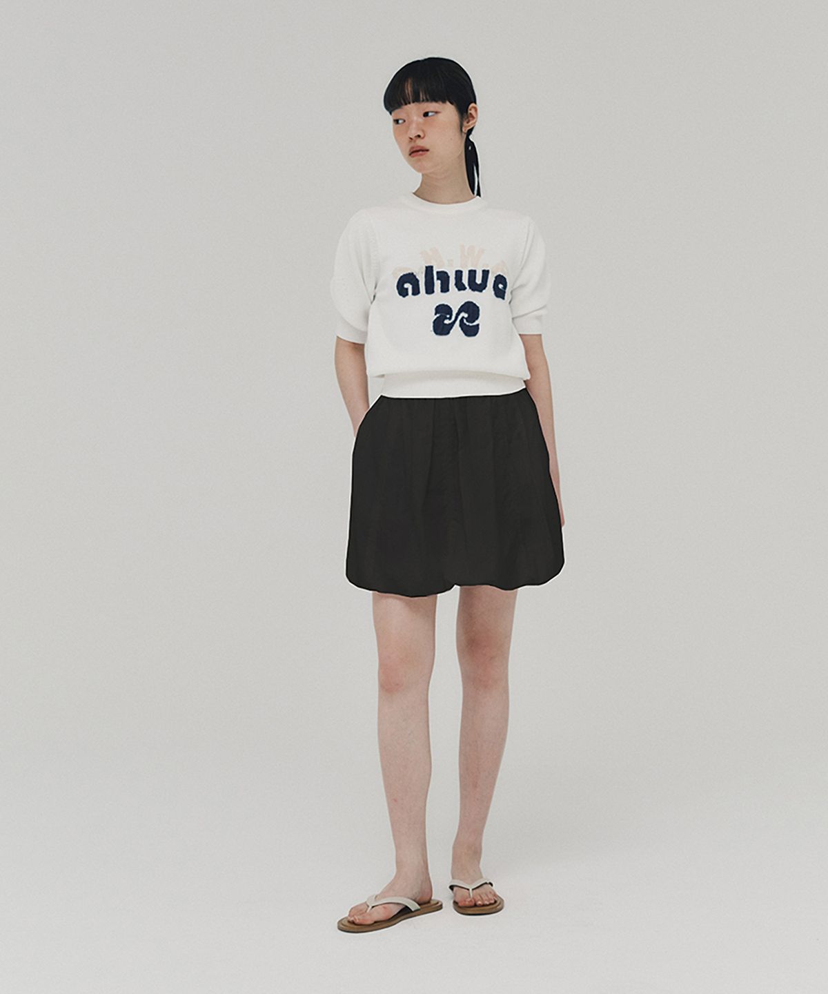 아위(AHWE) Balloon Skirt_BLACK