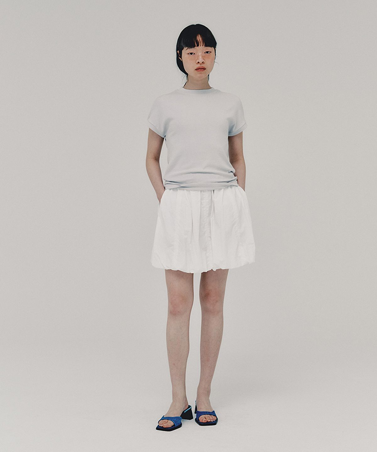 아위(AHWE) Balloon Skirt_WHITE