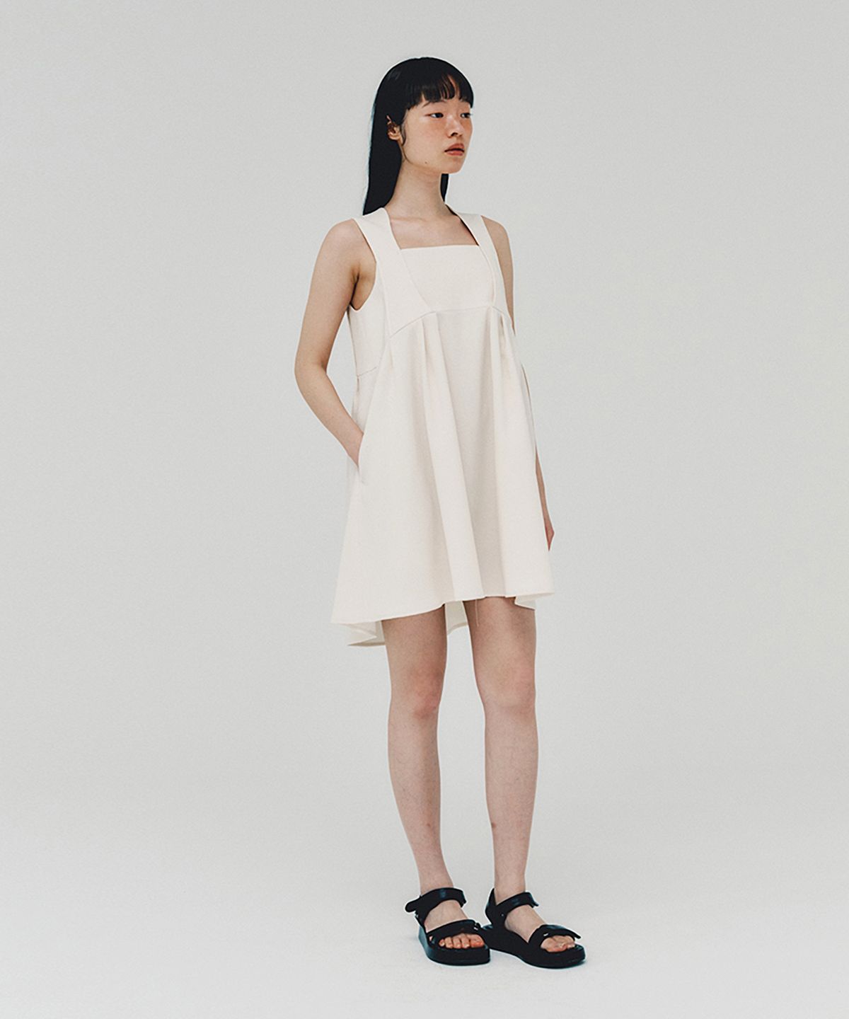 아위(AHWE) Baby Doll Dress_CREAM