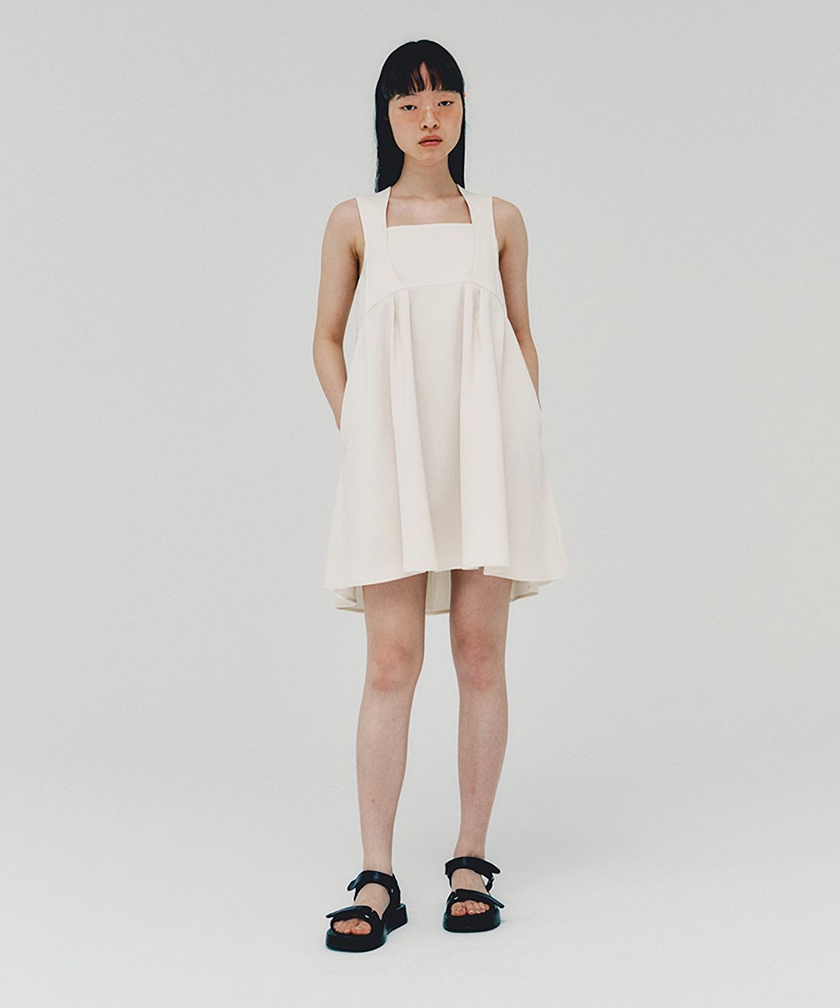아위(AHWE) Baby Doll Dress_CREAM