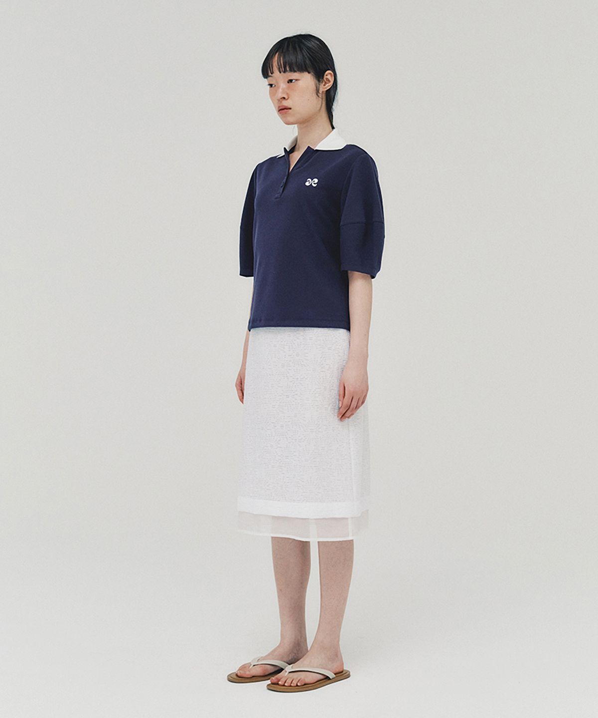 아위(AHWE) Logo Polo Shirt_NAVY