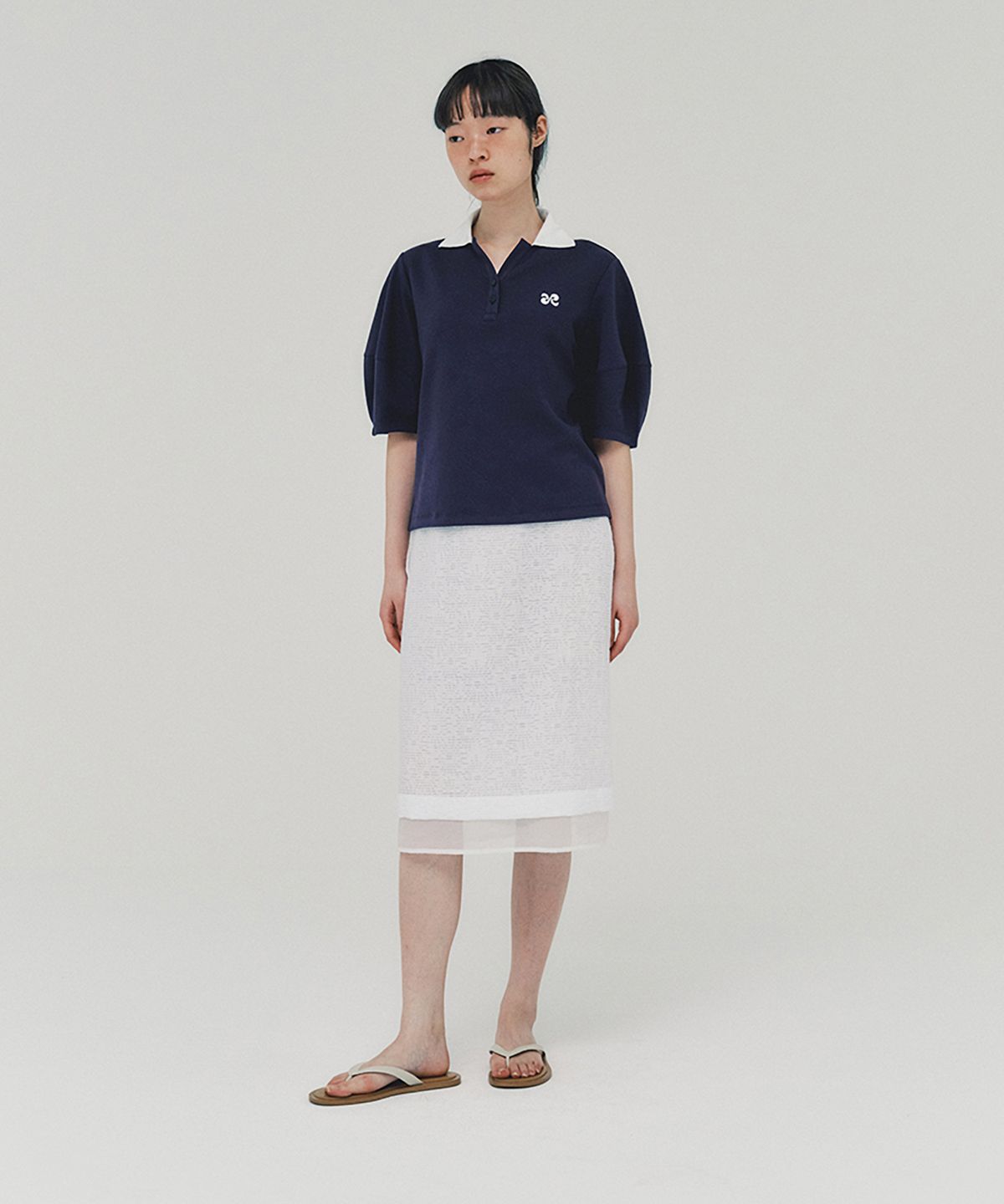 아위(AHWE) Logo Polo Shirt_NAVY