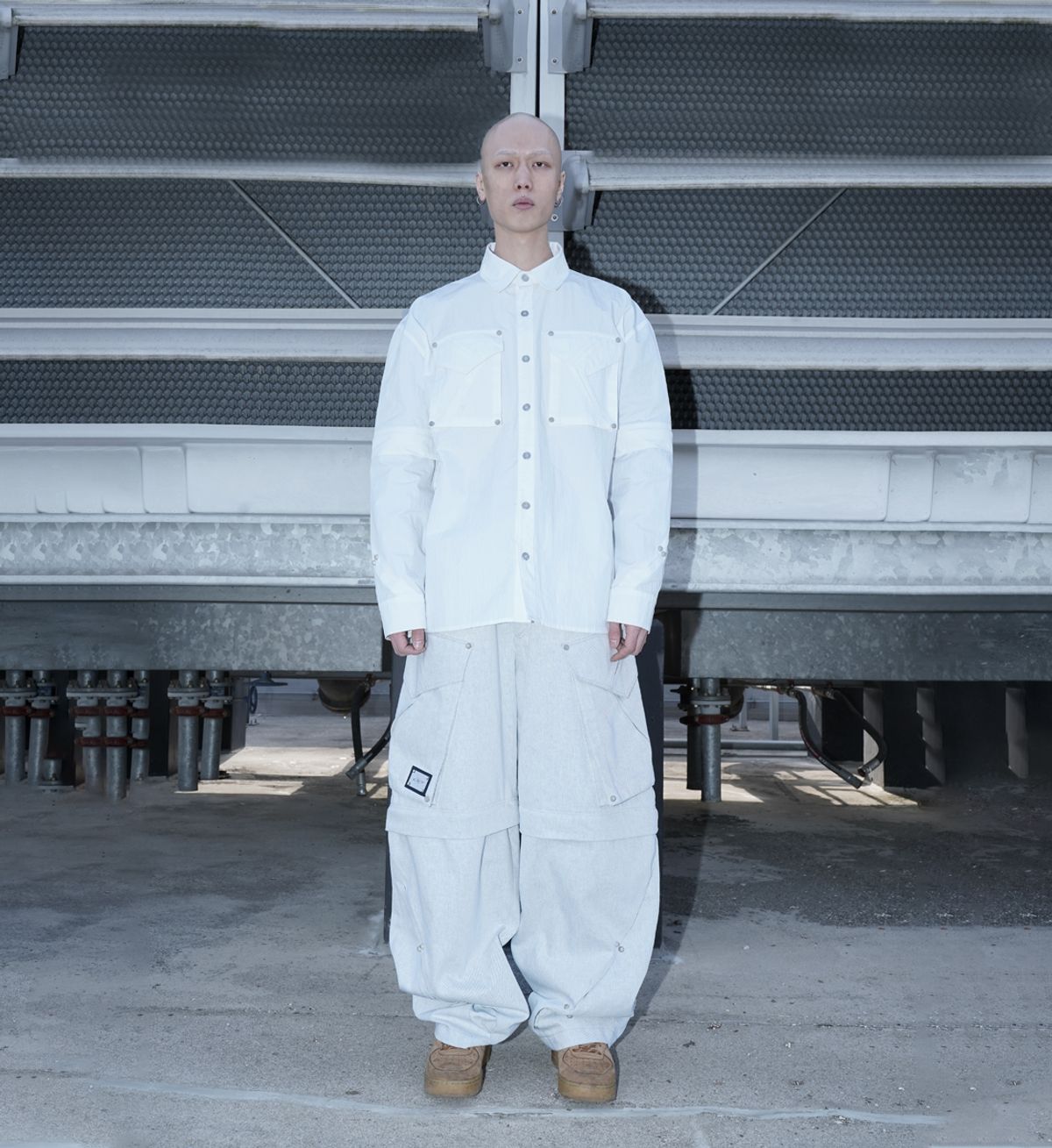 에르 바이 에러리스트(ERR BY ERRORIST) SCAR DETACHABLE SHIRTS [WHITE]