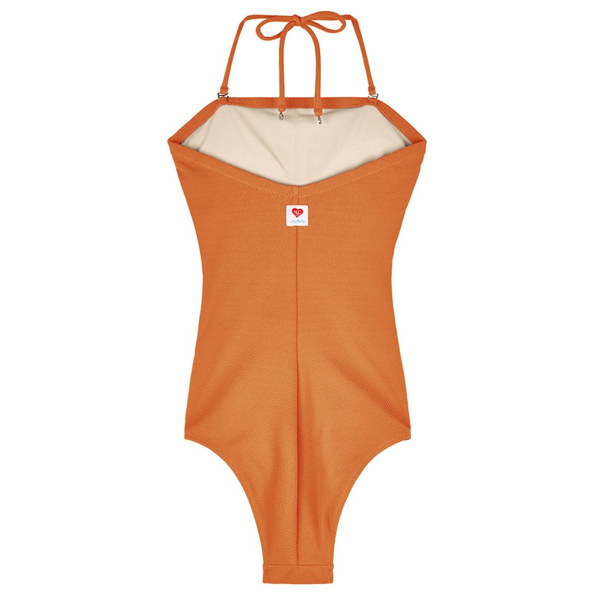 네이키드서프클럽(NAKED SURF CLUB) [사은품 증정] 홀터 리본 스트랩 스윔 수트 (Orange)