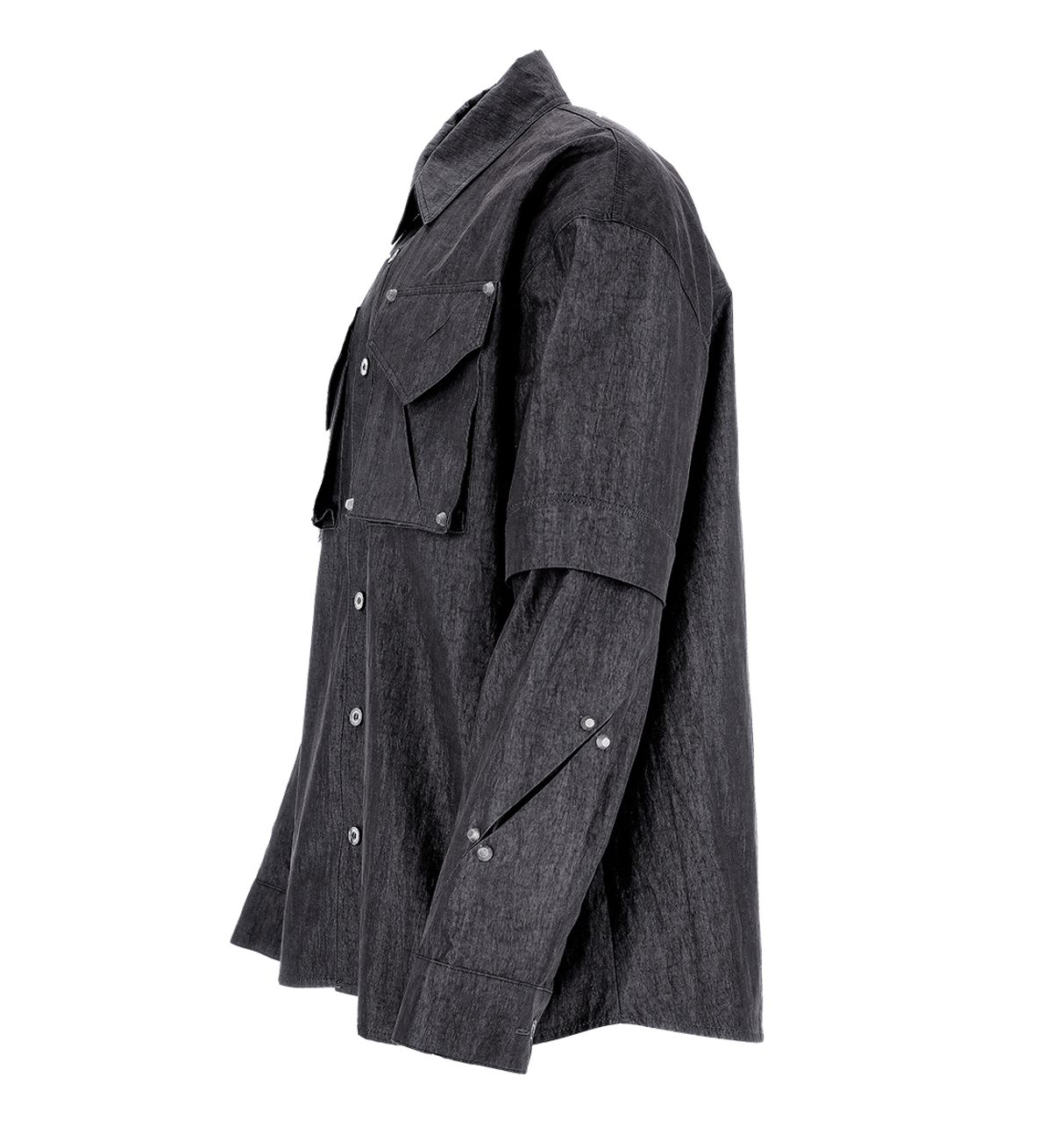 에르 바이 에러리스트(ERR BY ERRORIST) SCAR DETACHABLE SHIRTS [CHARCOAL]