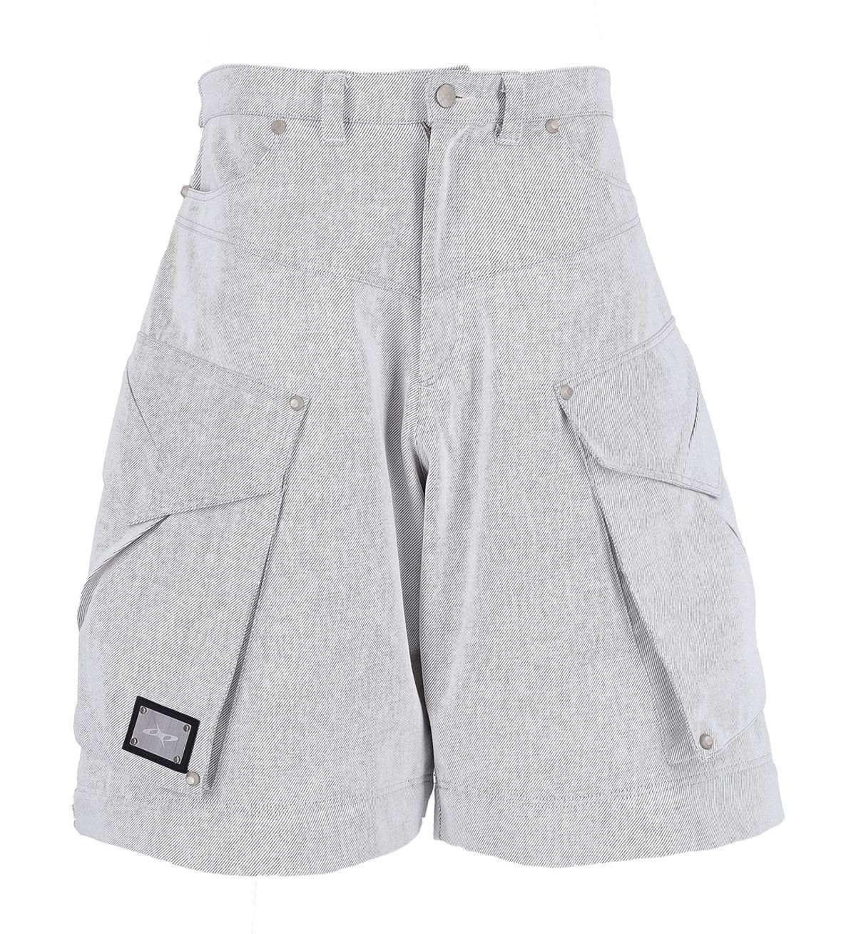 에르 바이 에러리스트(ERR BY ERRORIST) SCAR DETACHABLE CARGO DENIM PANTS [ASH]