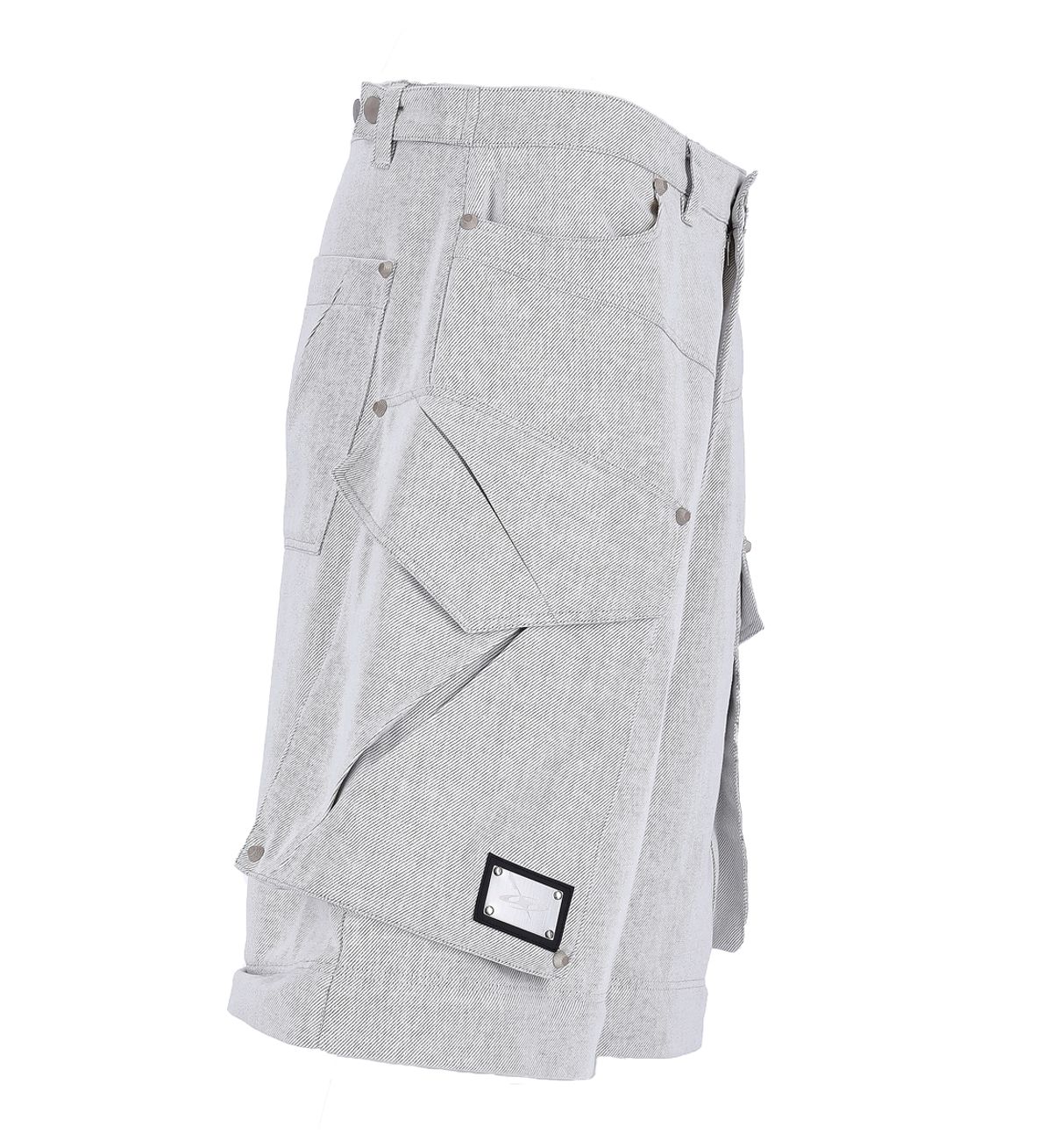 에르 바이 에러리스트(ERR BY ERRORIST) SCAR DETACHABLE CARGO DENIM PANTS [ASH]