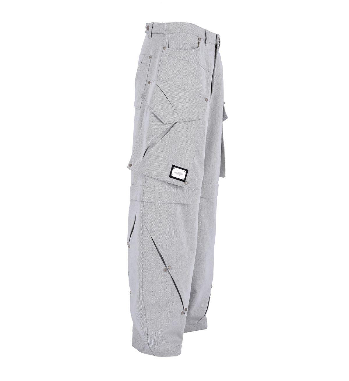 에르 바이 에러리스트(ERR BY ERRORIST) SCAR DETACHABLE CARGO DENIM PANTS [ASH]