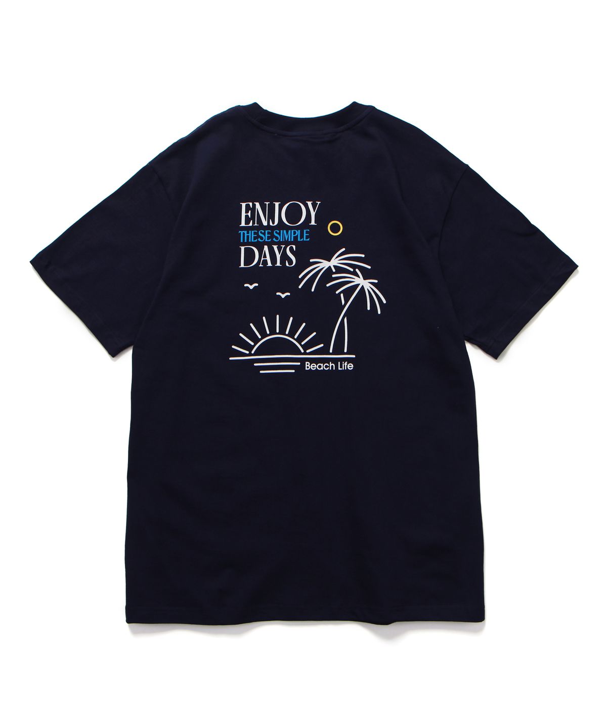 앱놀머씽(ABNORMALTHING) 비치라이프 오버핏 티셔츠 네이비 (BEACHLIFE T-SHIRT NAVY)