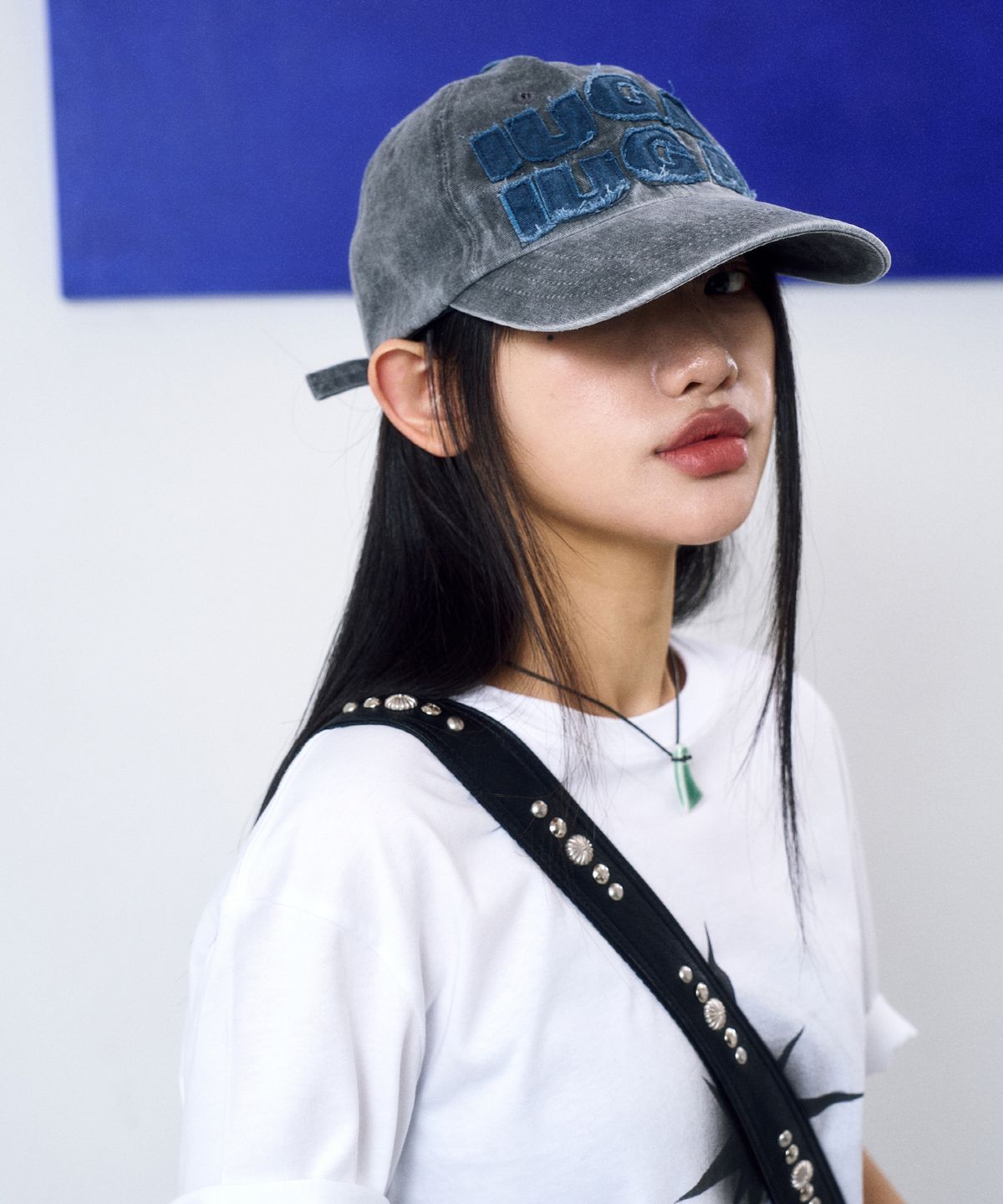 이우가마카라스(IUGAMAKARAS) Washed Patch Ball Cap (Gray)
