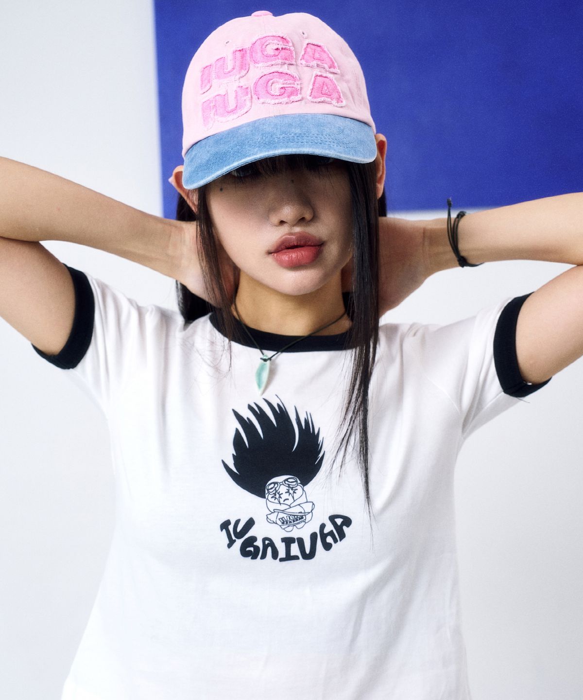 이우가마카라스(IUGAMAKARAS) Washed Patch Ball Cap (Pink)
