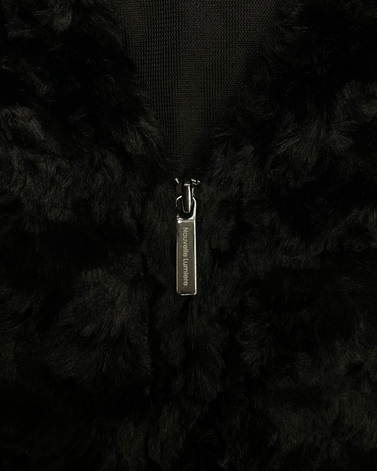 누벨르미에르(NOUVELLE LUMIERE) 웨이브 블랙 퍼 자켓