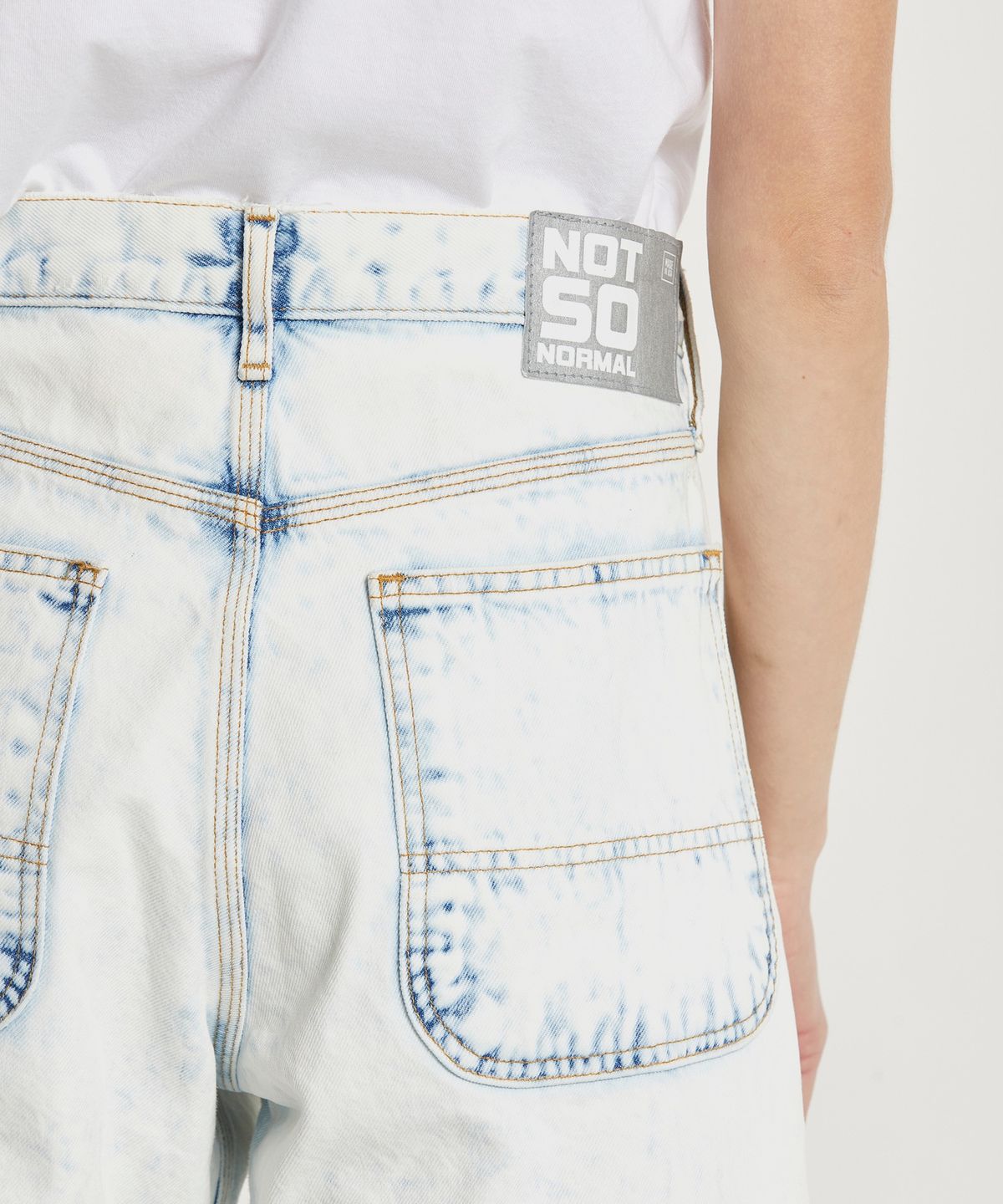 낫소노멀(NOT SO NORMAL) (M) 워크 쇼츠 블리치 워시 WORK SHORTS BLEACH WASH