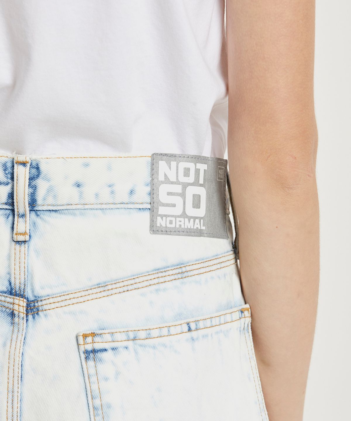 낫소노멀(NOT SO NORMAL) (M) 워크 쇼츠 블리치 워시 WORK SHORTS BLEACH WASH