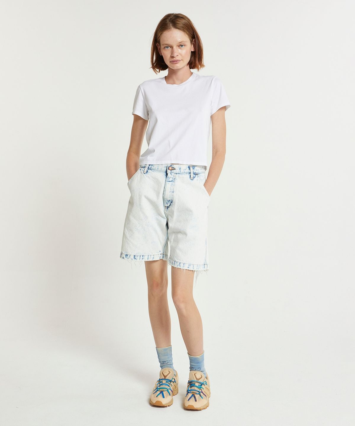 낫소노멀(NOT SO NORMAL) (M) 워크 쇼츠 블리치 워시 WORK SHORTS BLEACH WASH