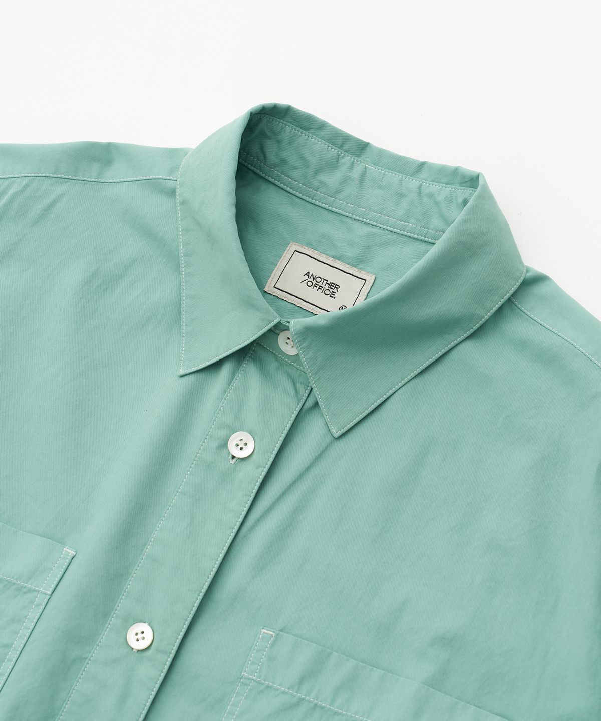 어나더오피스 우먼(ANOTHER OFFICE WOMEN) Women Volume Garment Shirt (Jade - Green)