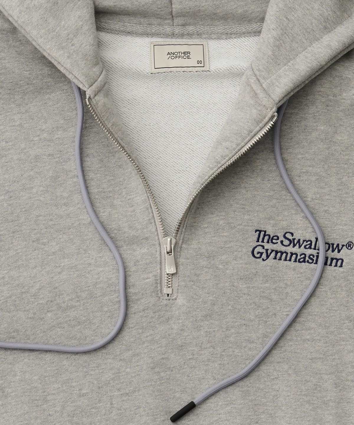 어나더오피스 우먼(ANOTHER OFFICE WOMEN) Women Gymnasium Half Zip-up Hoodie (Heather Gray)
