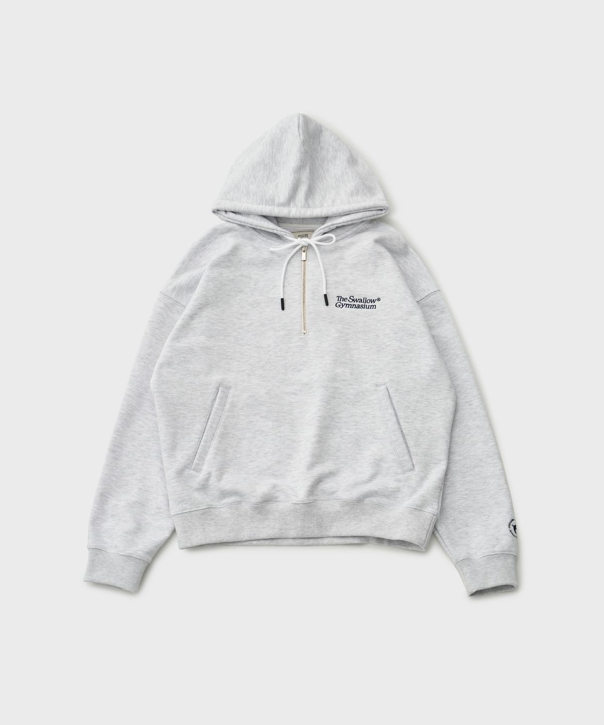 어나더오피스 우먼(ANOTHER OFFICE WOMEN) Women Gymnasium Half Zip-up Hoodie (White - Melange)