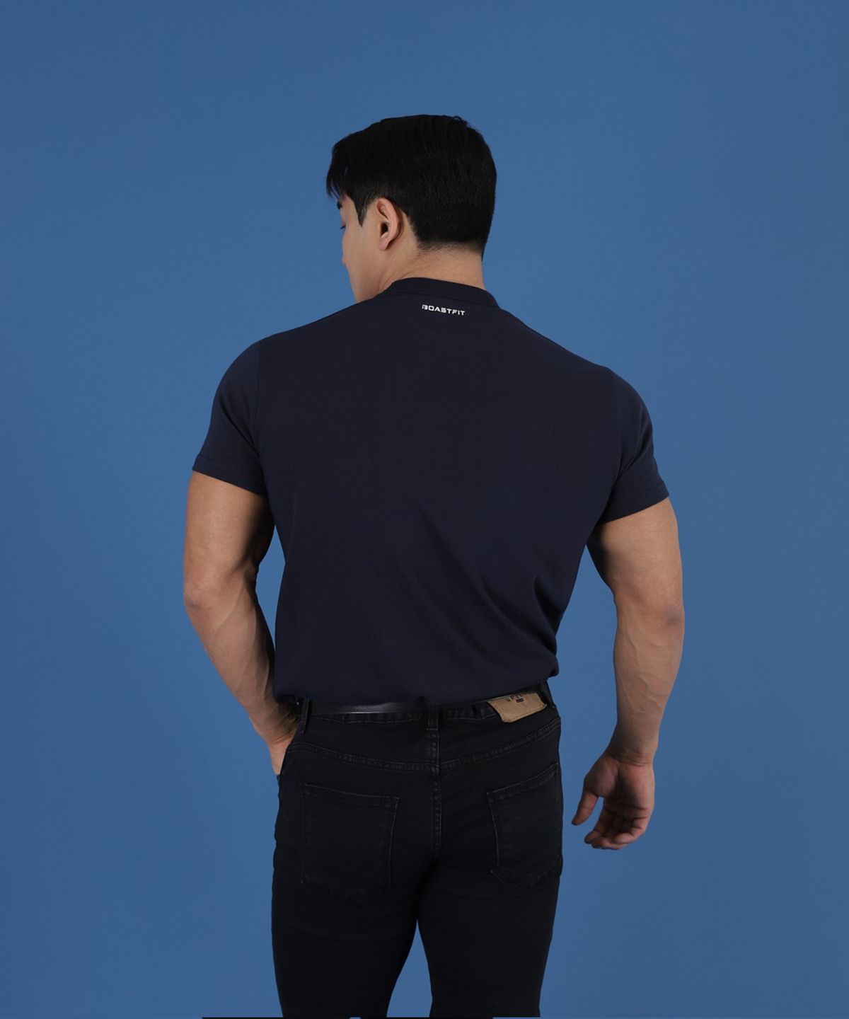 보스트핏(BOASTFIT) 머슬핏 10수 헤비코튼 반팔티셔츠 다크네이비