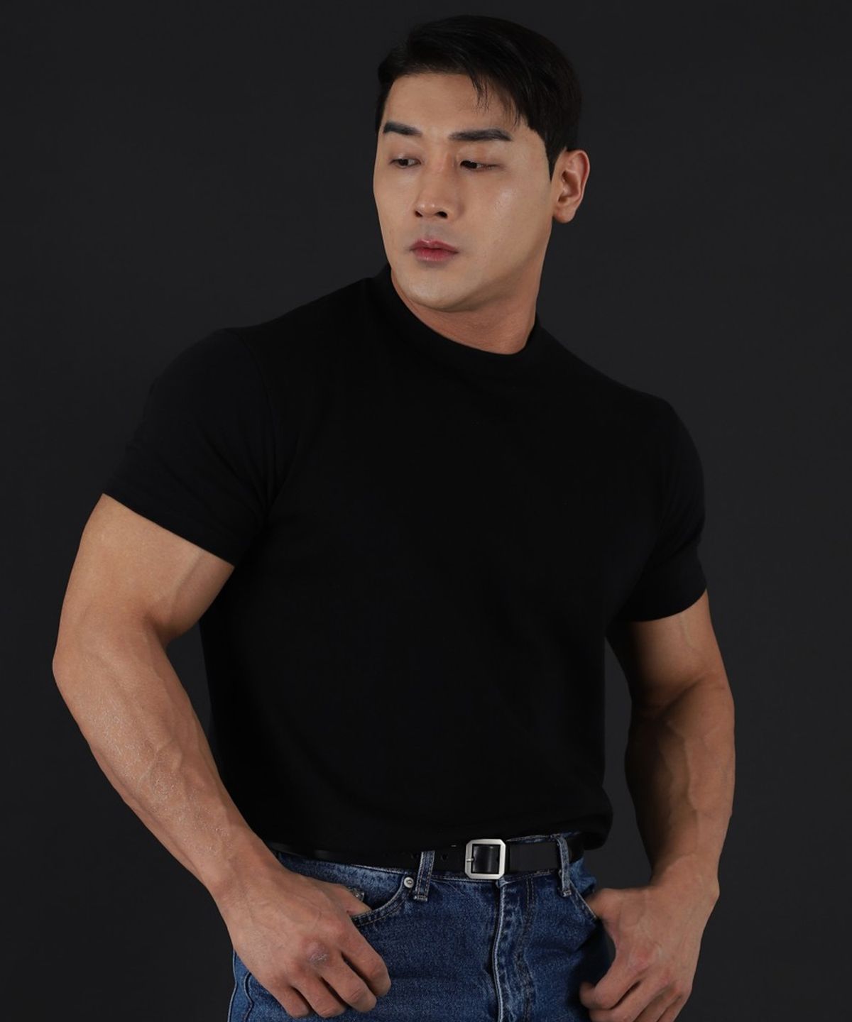 보스트핏(BOASTFIT) 머슬핏 10수 헤비코튼 반팔티셔츠 블랙