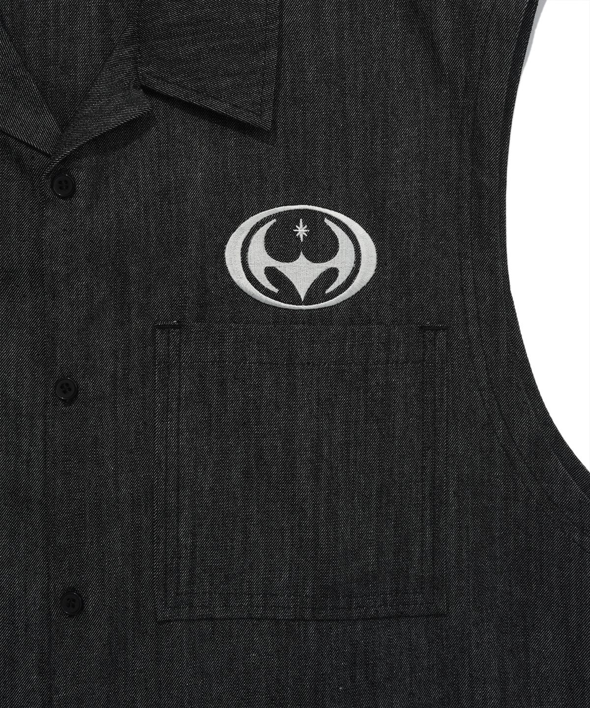 비전스트릿웨어(VISION STREETWEAR) VSW Evil Denim Woven Shirt Black