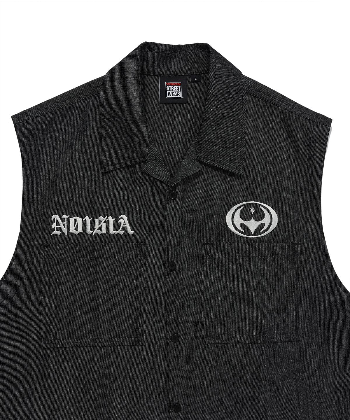 비전스트릿웨어(VISION STREETWEAR) VSW Evil Denim Woven Shirt Black