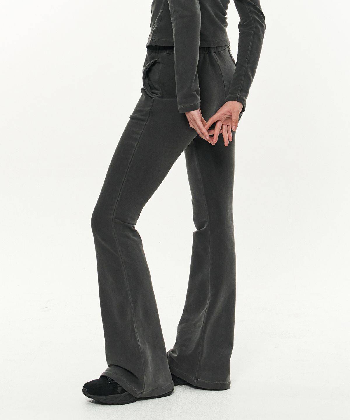 킴지수(KIMZISU) Patch Slim Lounge Pants _ Dark Grey