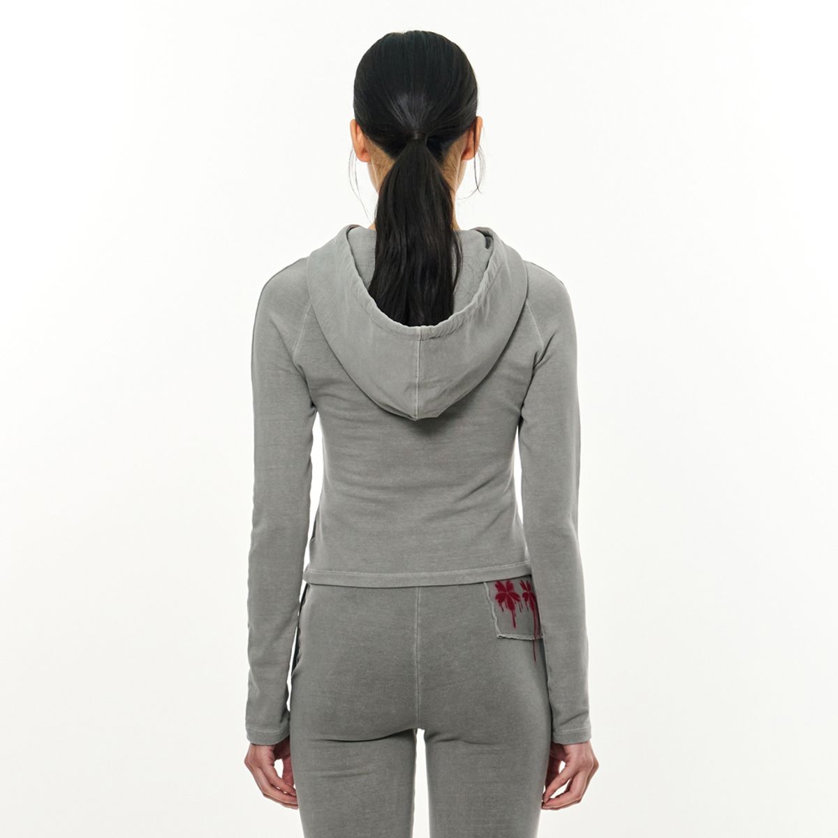 킴지수(KIMZISU) Patch Slim Hoodie _ Light Grey