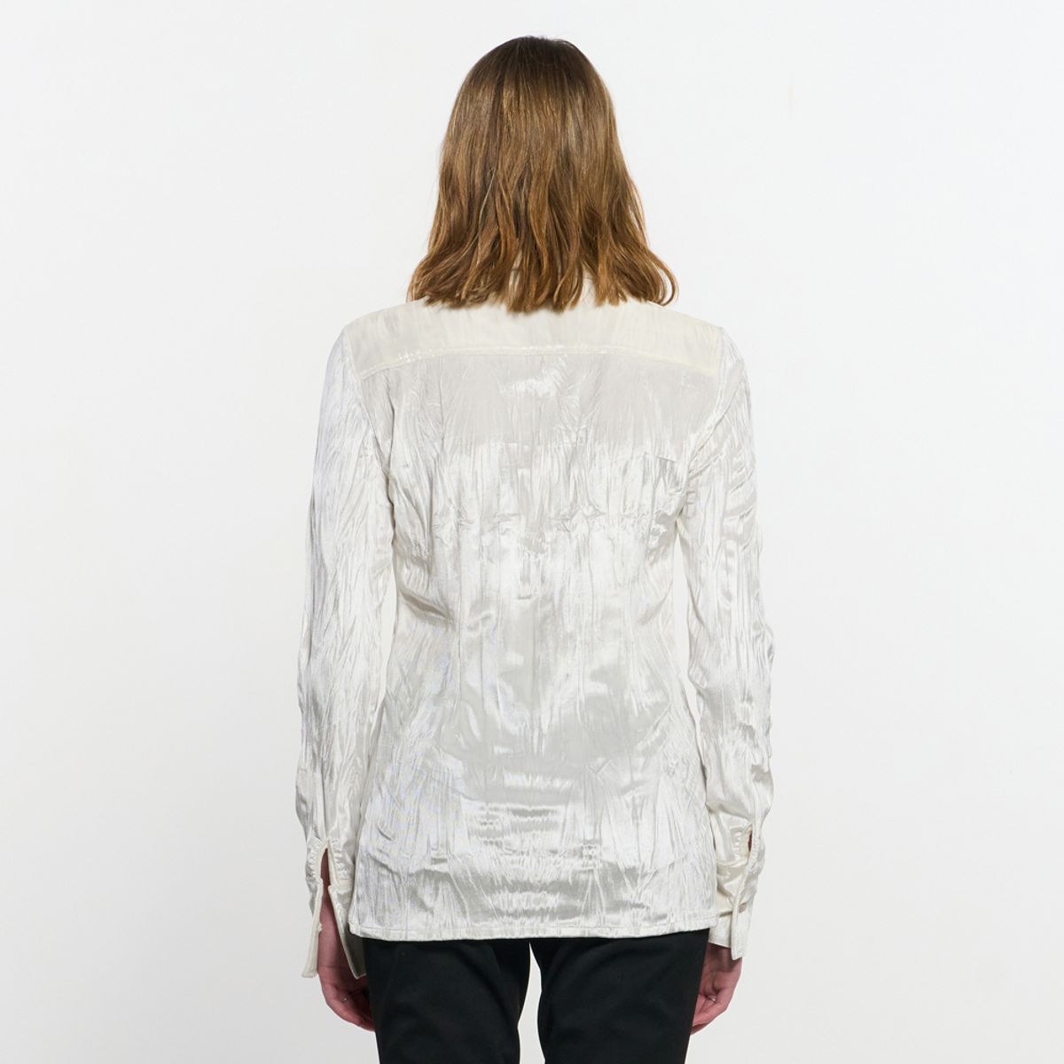 킴지수(KIMZISU) Embroidered Velvet Slim Shirt _ IVORY