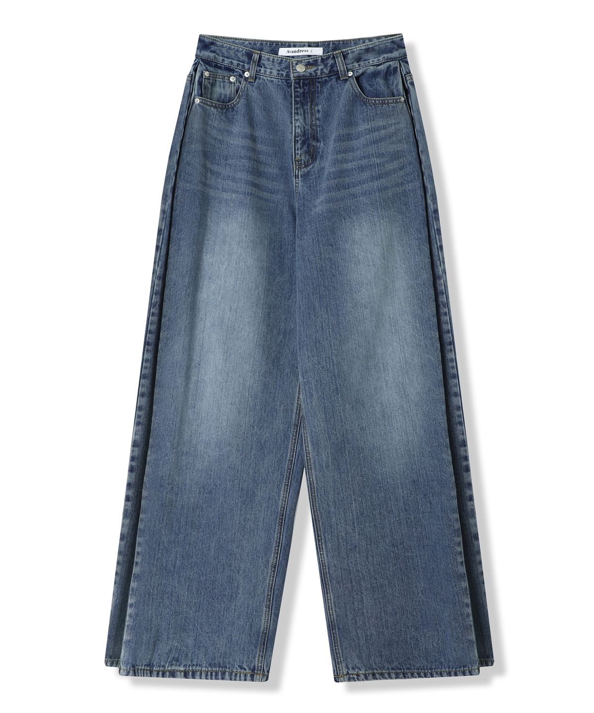 어반드레스(AVANDRESS) Incision Wide Denim Pants - 4COL