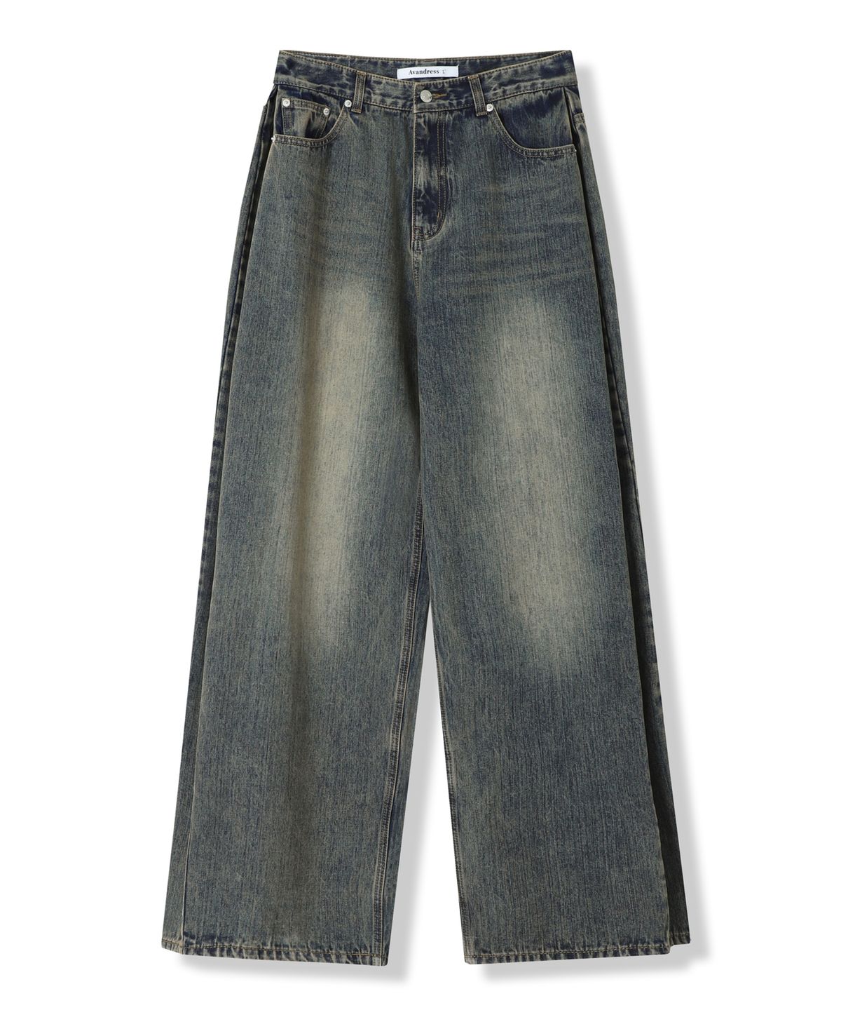 어반드레스(AVANDRESS) Incision Wide Denim Pants - 4COL