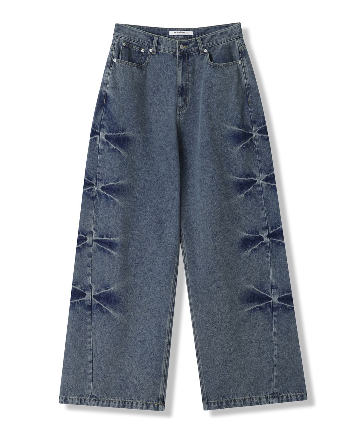 어반드레스(AVANDRESS) Pinch Wide Denim Pants - 2COL