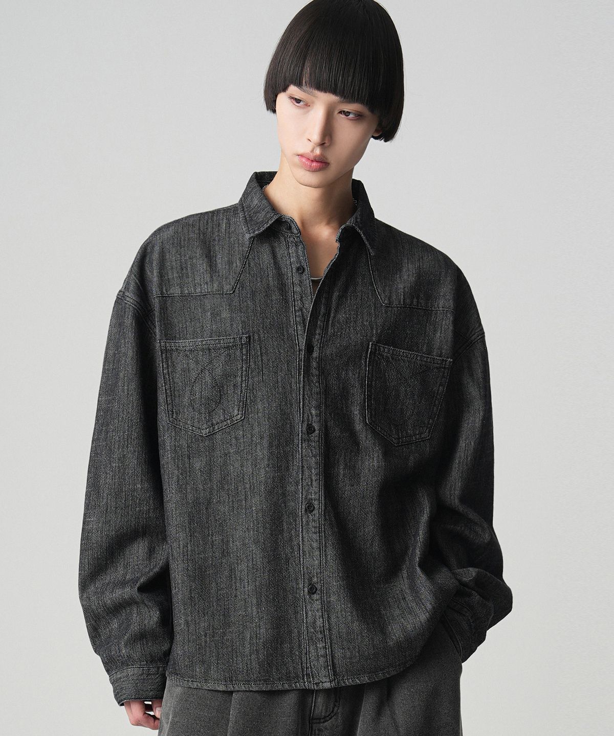 어반드레스(AVANDRESS) Western Denim Shirt - 2COL