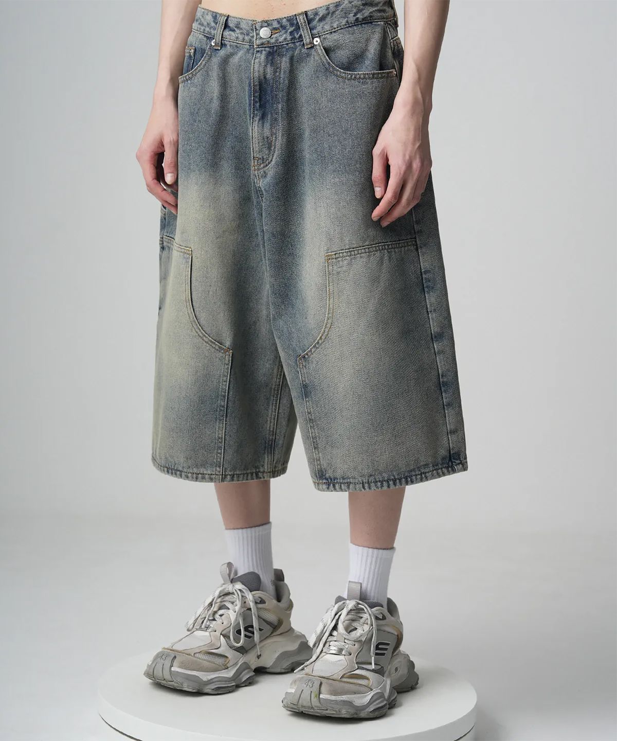 어반드레스(AVANDRESS) Carpenter Denim Shorts - 3COL
