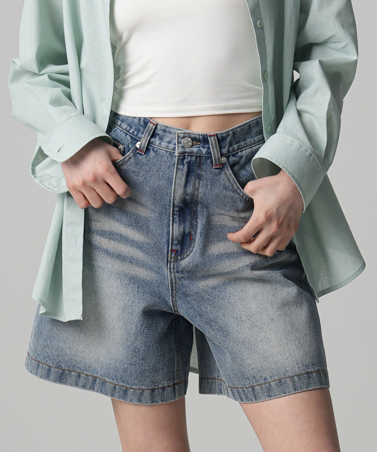 AVANDRESS★韓国★人気★Lovely Stitch Denim Shorts - 3COL AVANDRESS☆韓国☆人気☆Lovely Stitch Denim Shorts - 3COL