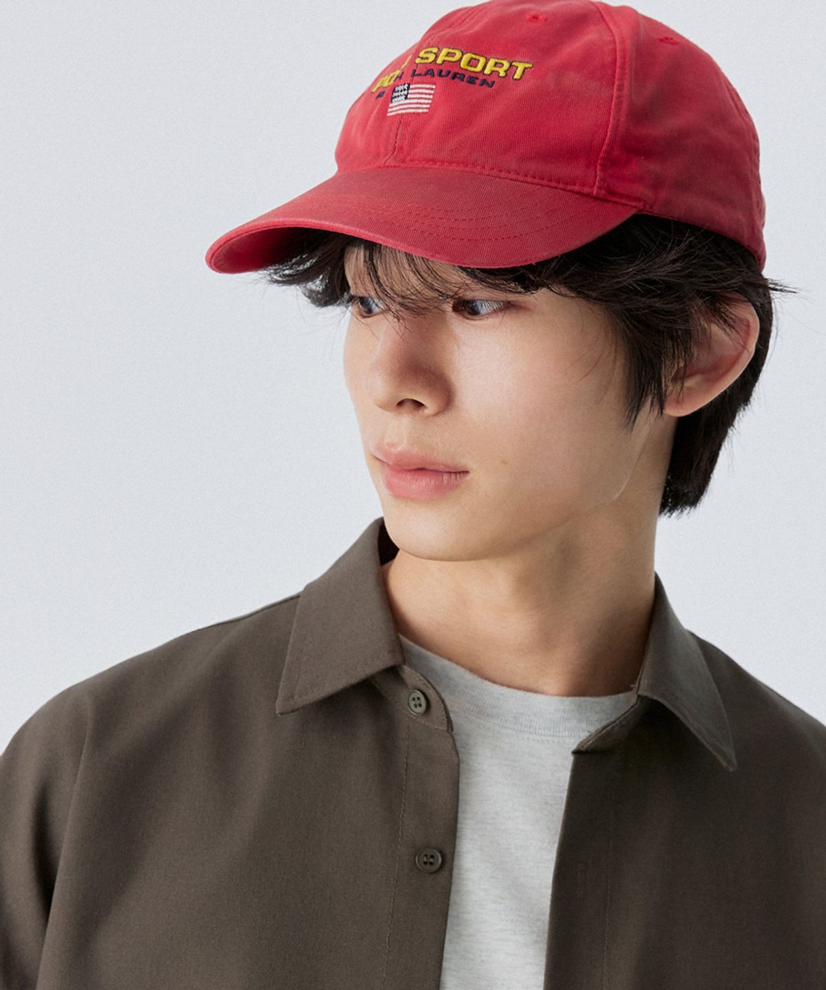 스탠즈(STENDS) [M~4XL] 올데이 린넨 오버핏 반팔 셔츠_카키