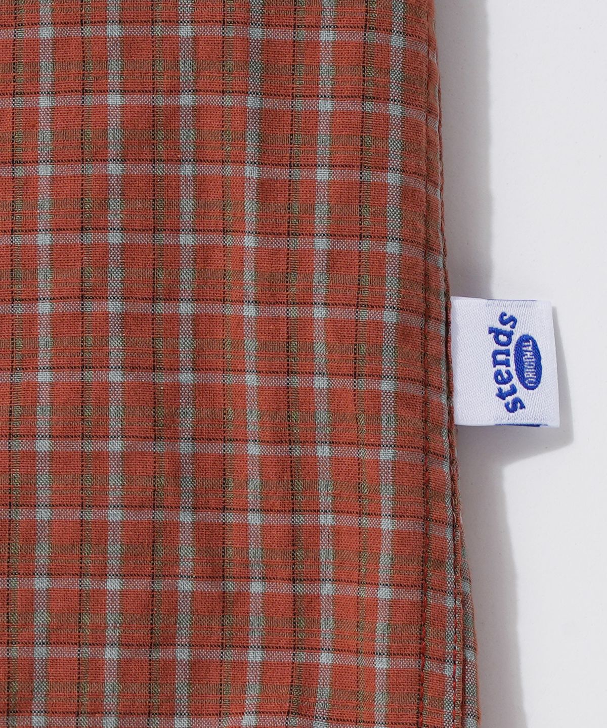스탠즈(STENDS) [M~4XL] 올데이 체크 오버핏 반팔 셔츠_ST05 브릭