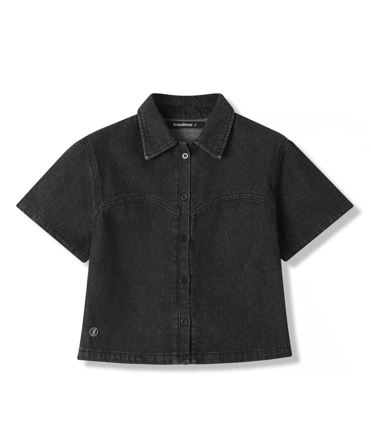 어반드레스(AVANDRESS) Heart Slit Denim Shirt - 2COL