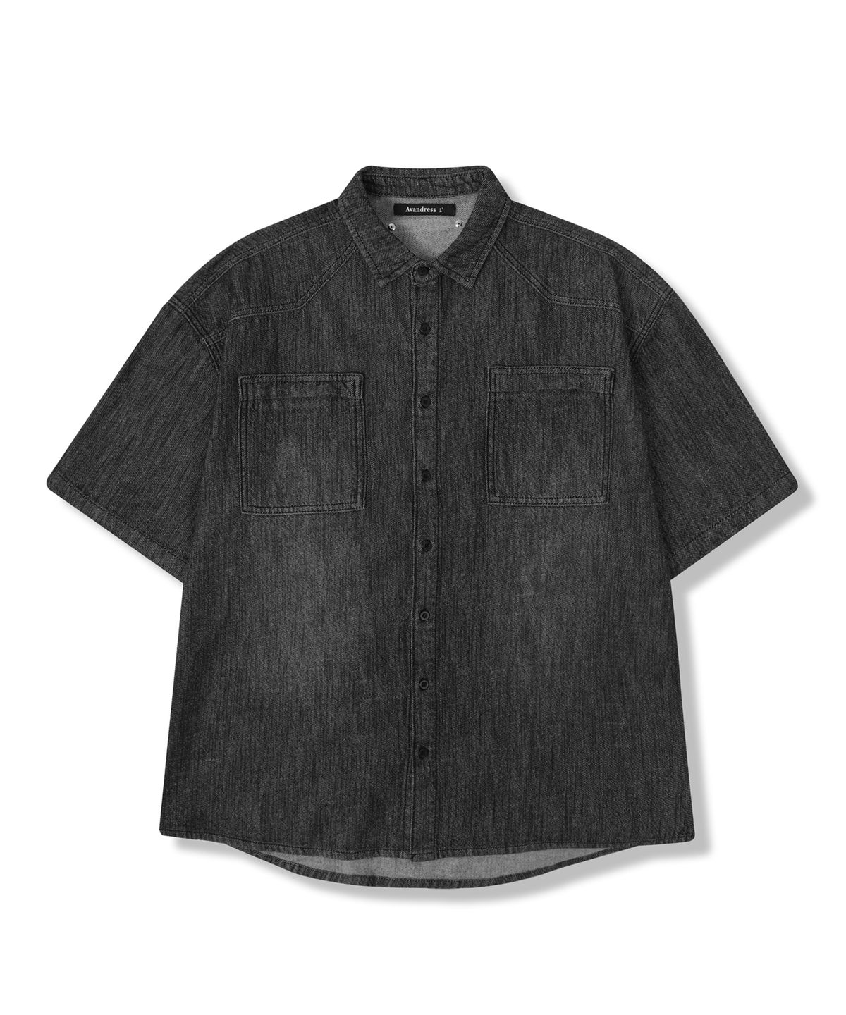 어반드레스(AVANDRESS) Cooling Western Short-sleeve Denim Shirt - 2COL