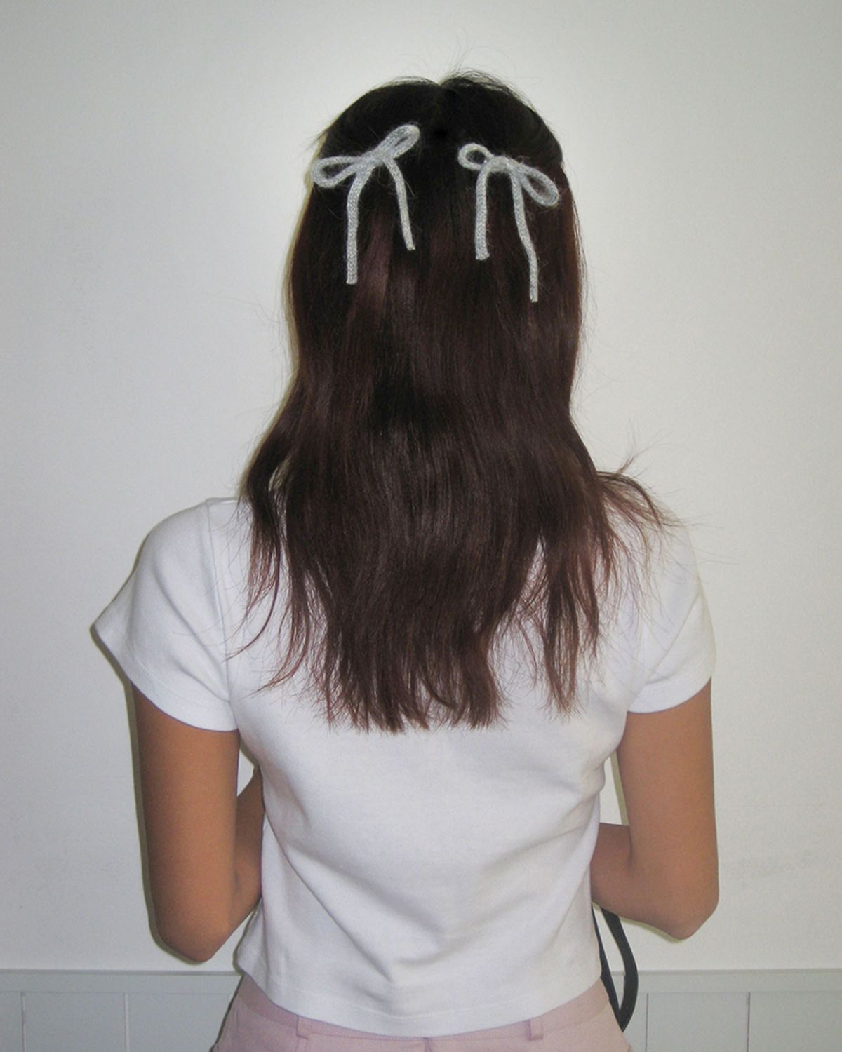 잇더즌매터(IT DOESN'T MATTER) [2 pack] Angora ribbon hair pin (Gray)