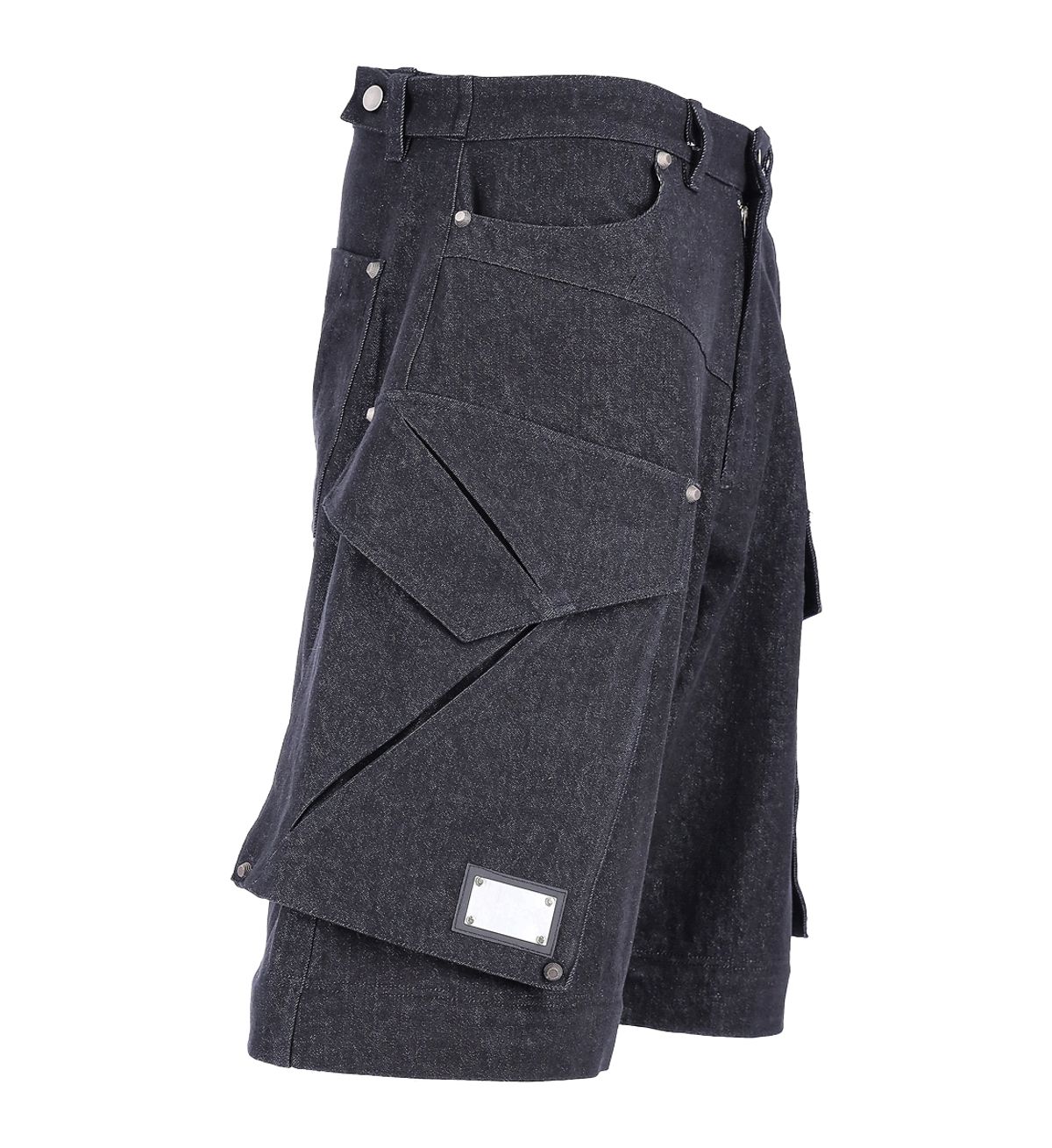 에르 바이 에러리스트(ERR BY ERRORIST) SCAR DETACHABLE CARGO DENIM PANTS [BLACK]