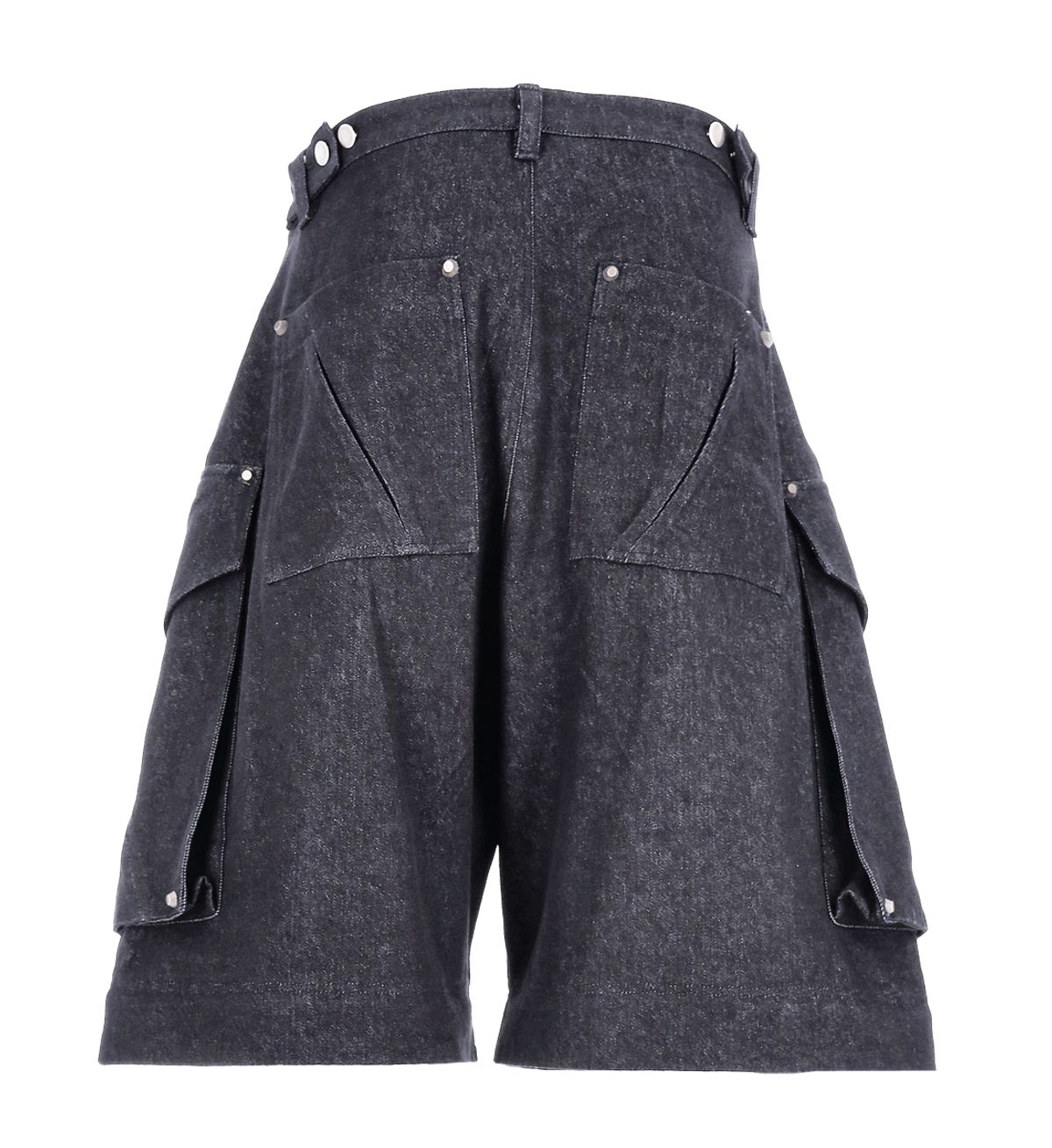 에르 바이 에러리스트(ERR BY ERRORIST) SCAR DETACHABLE CARGO DENIM PANTS [BLACK]