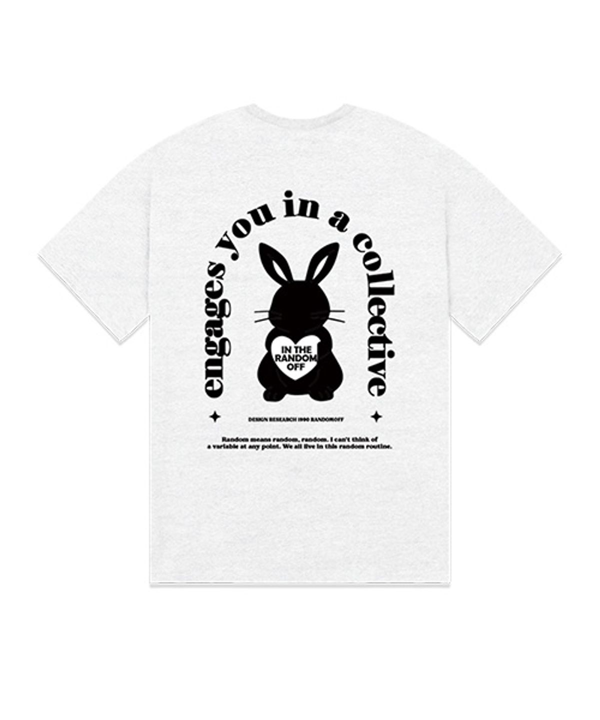 랜덤오프(RANDOMOFF) BLACKBUNNY BACK 반팔티 [5컬러]