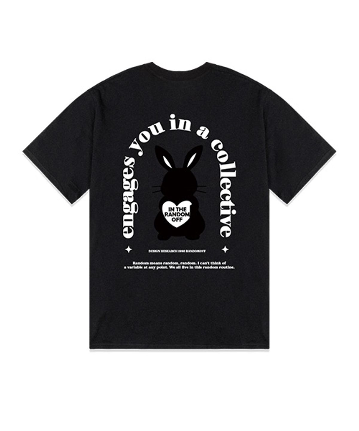 랜덤오프(RANDOMOFF) BLACKBUNNY BACK 반팔티 [5컬러]