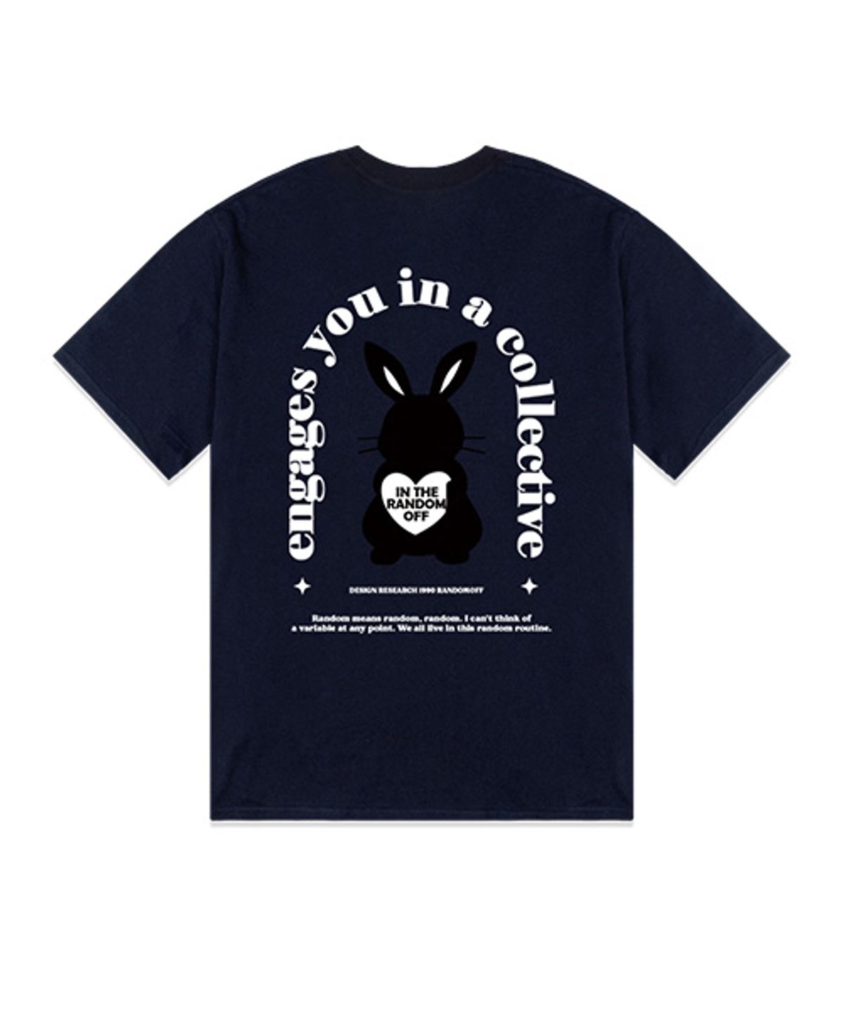 랜덤오프(RANDOMOFF) BLACKBUNNY BACK 반팔티 [5컬러]