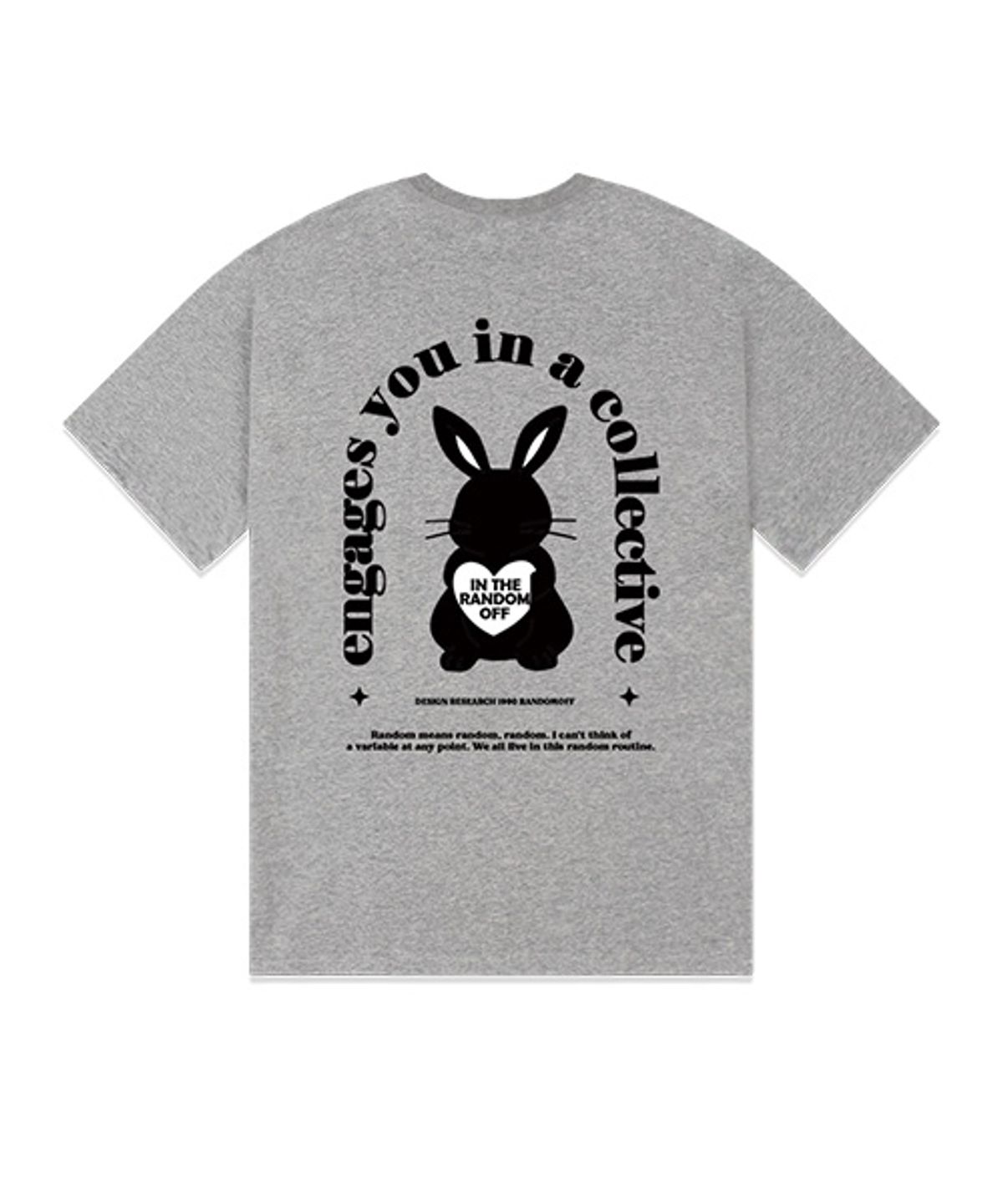 랜덤오프(RANDOMOFF) BLACKBUNNY BACK 반팔티 [5컬러]