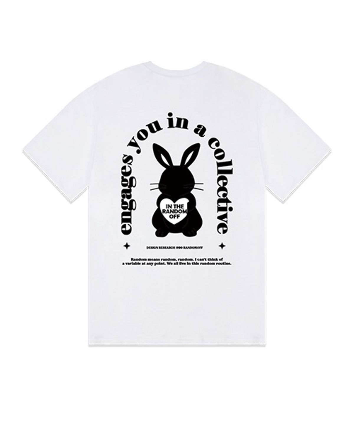 랜덤오프(RANDOMOFF) BLACKBUNNY BACK 반팔티 [5컬러]