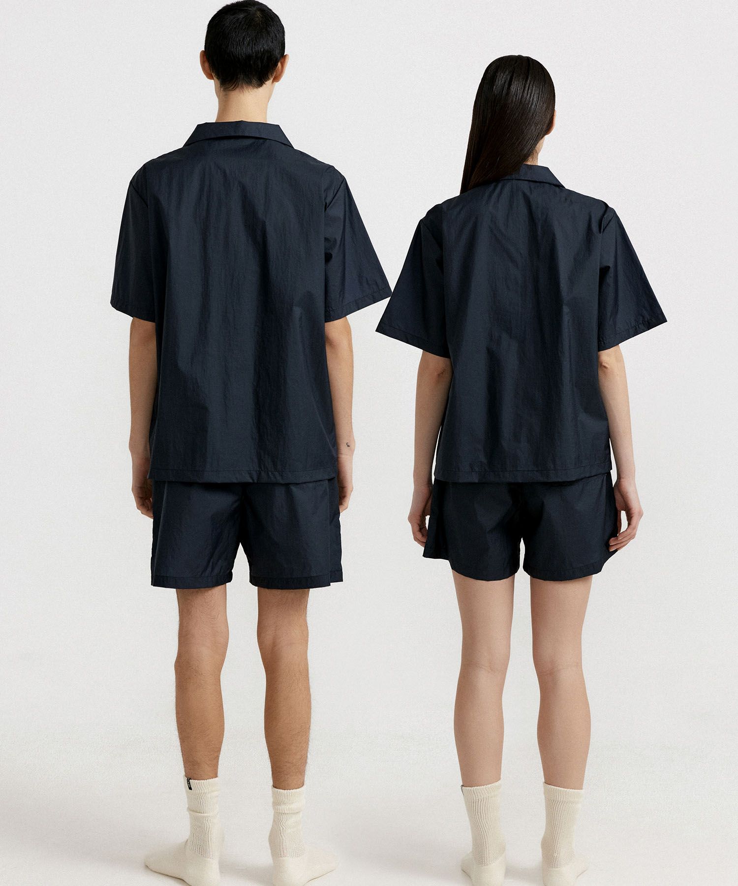 MUSINSA | JO'S LOUNGE (couple) Travel Short Pajama Set Navy
